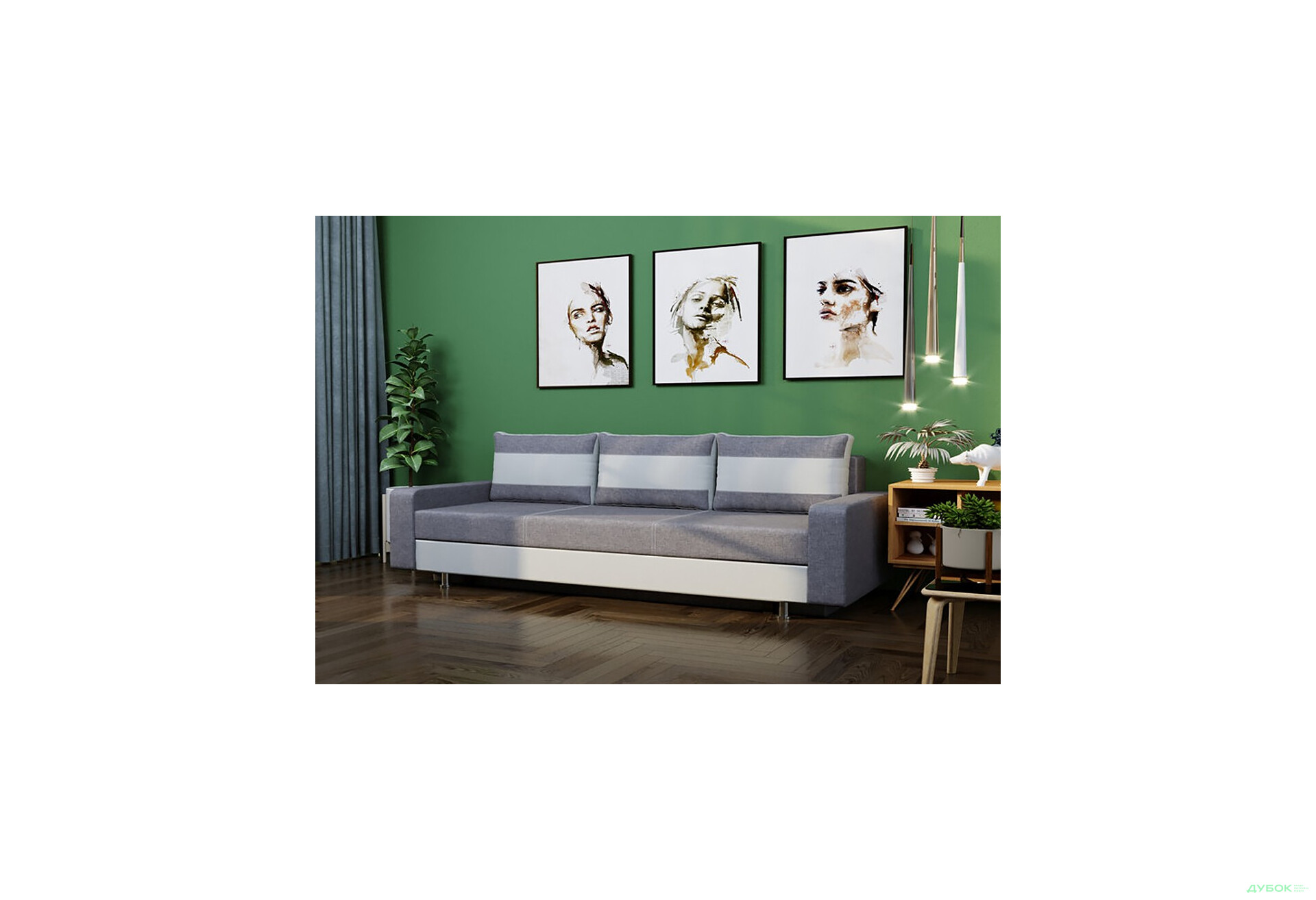 Диван Элегант Бенефит 22 215x87 см светло-серый - Изображение 2 Изображение 2 - Диван Элегант Бенефит 22 215x87 см светло-серый