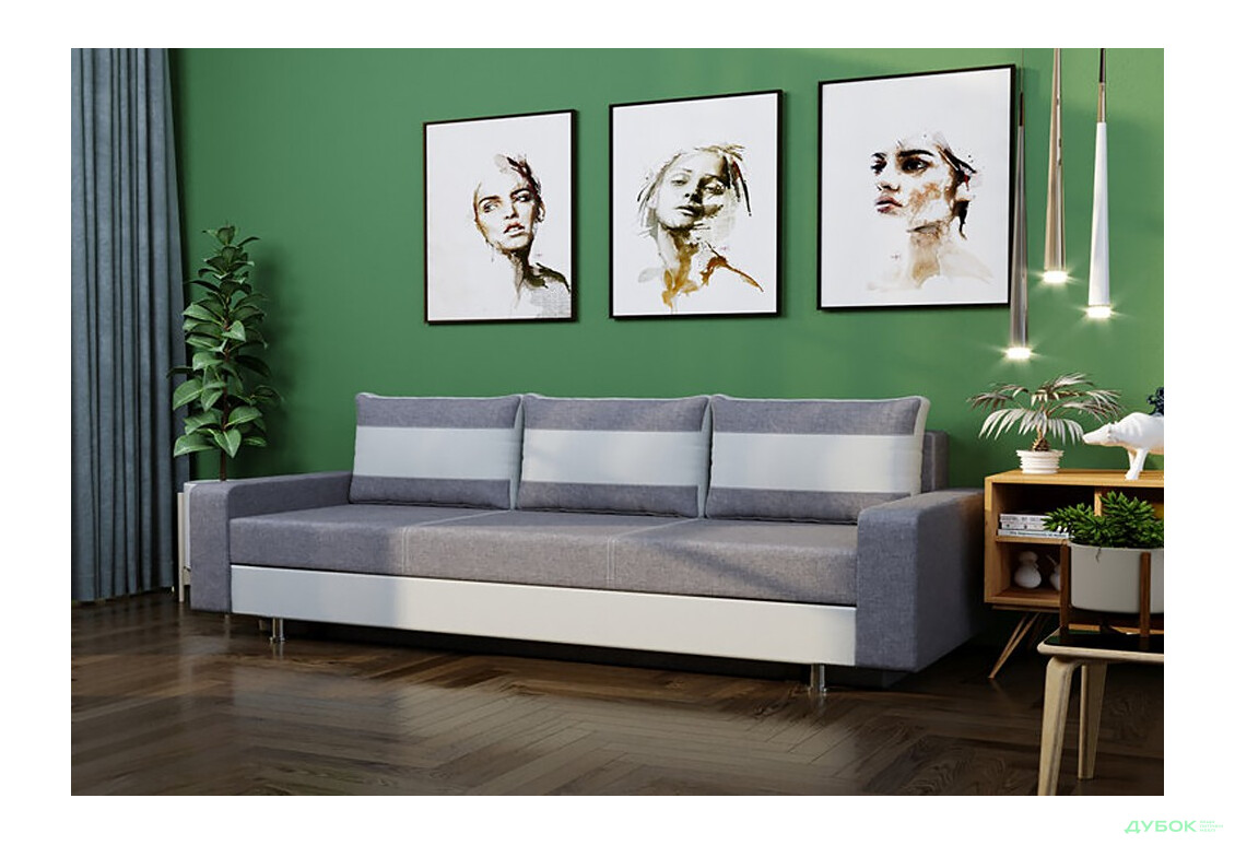 Диван Элегант Бенефит 22 215x87 см светло-серый - Изображение 2 Изображение 2 - Диван Элегант Бенефит 22 215x87 см светло-серый