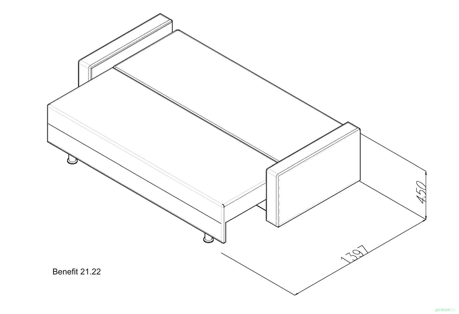 Диван Элегант Бенефит 22 215x87 см светло-серый - Изображение 7 Изображение 7 - Диван Элегант Бенефит 22 215x87 см светло-серый