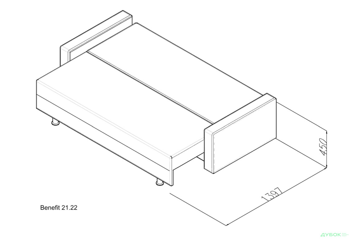 Диван Элегант Бенефит 22 215x87 см светло-серый - Изображение 7 Изображение 7 - Диван Элегант Бенефит 22 215x87 см светло-серый