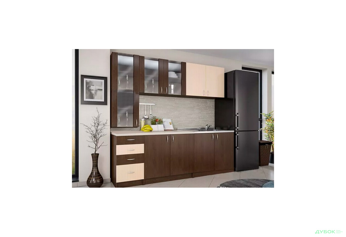 Кухня Венера 2.0 с пеналом (венге светлый) Svit Mebliv - Изображение 1 Изображение 1 - Кухня Венера 2.0 с пеналом (венге светлый) Svit Mebliv