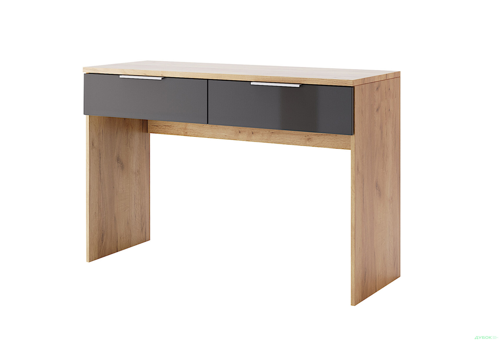 Стіл туалетний MiroMark Рамона з 2 шухлядами 120 см Дуб крафт/Лава - Зображення 1 Зображення 1 - Стіл туалетний MiroMark Рамона з 2 шухлядами 120 см Дуб крафт/Лава