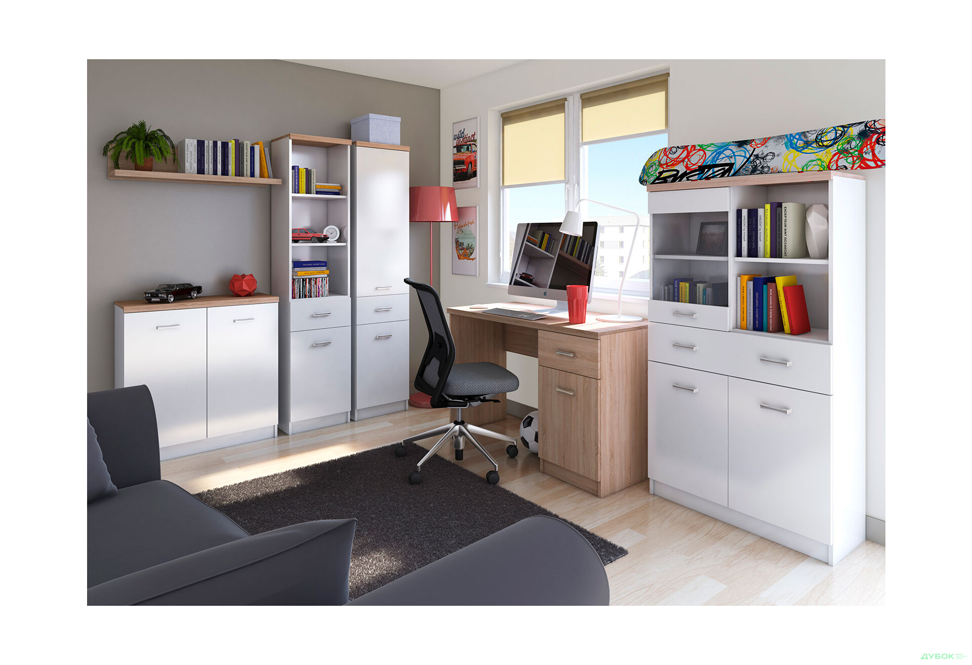 Дитяча Топ-мікс Дуб сонома/білий VMV holding - Зображення 1 Зображення 1 - Дитяча Топ-мікс Дуб сонома/білий VMV holding