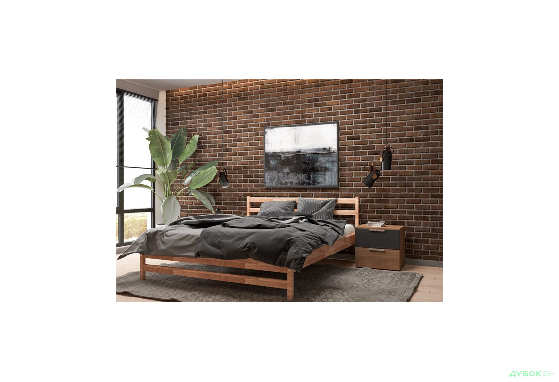 Фото 3 - Ліжко дерев'яне Анжела 160х200 з вкладом Kredens furniture