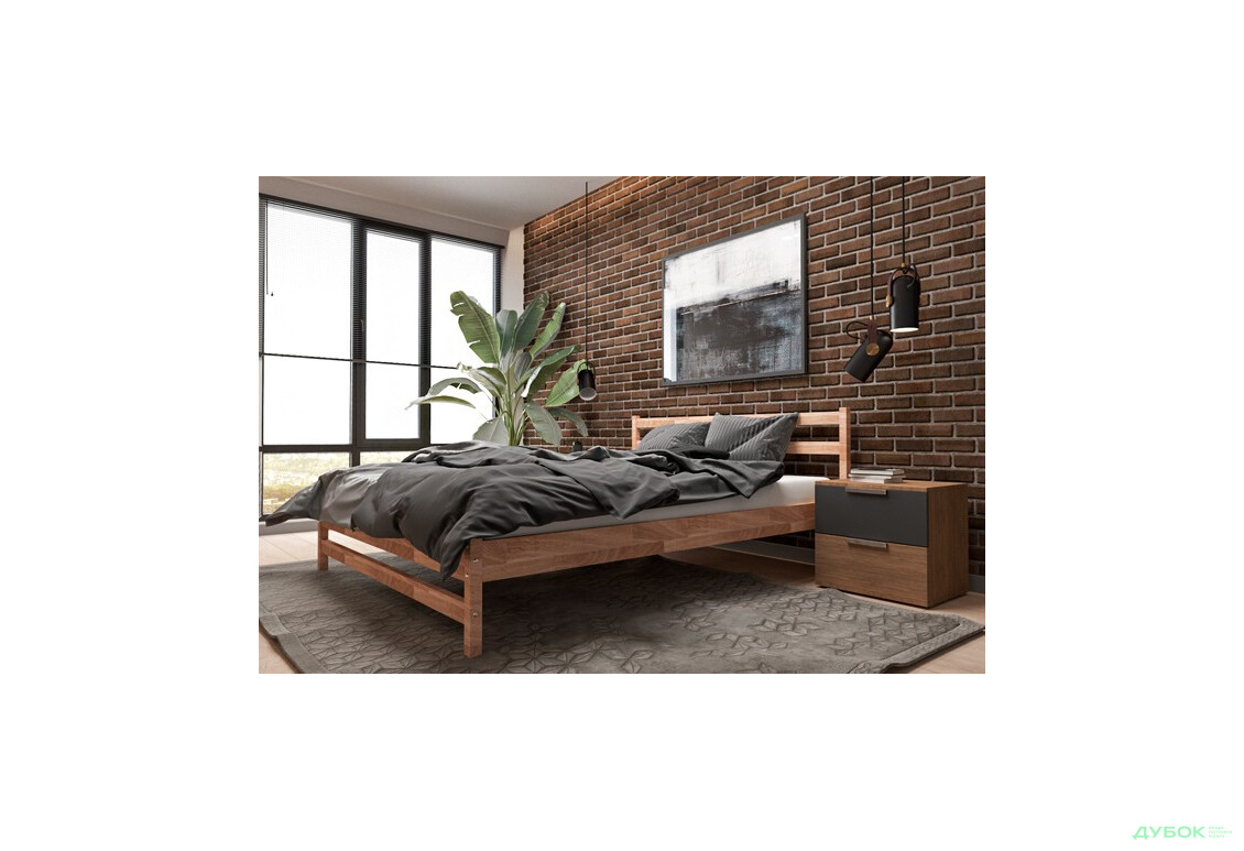 Фото 4 - Ліжко дерев'яне Анжела 160х200 з вкладом Kredens furniture