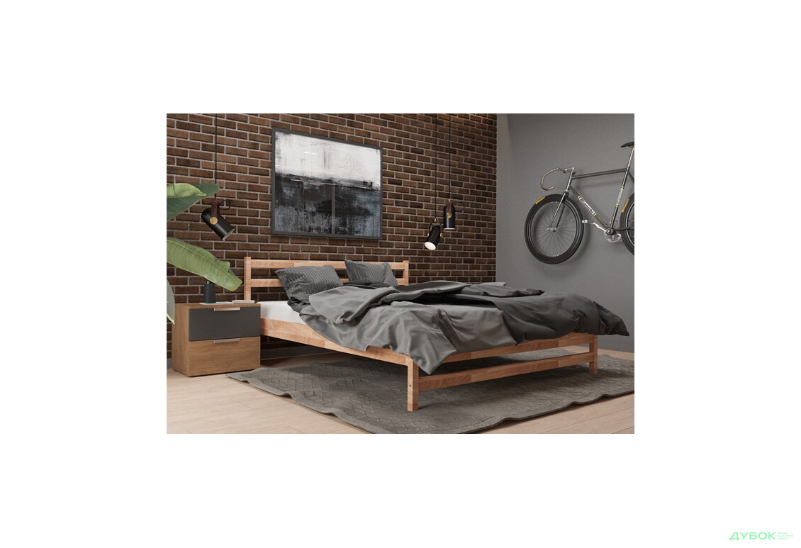 Кровать деревянная Анжела 160х200 с вкладом Креденс Фениче