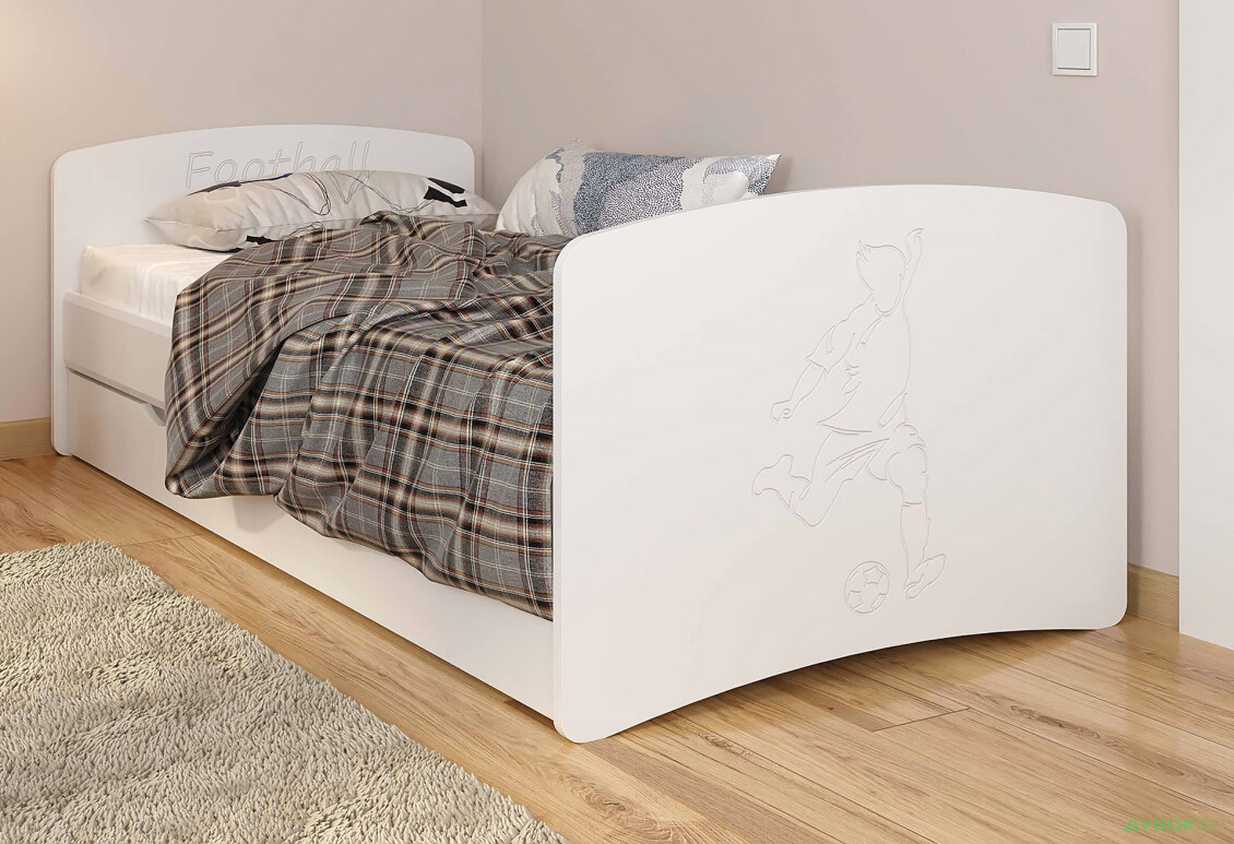 Зображення 2 - Ліжко МДФ 80х170 + ящик та ламелі Viorina-Deko