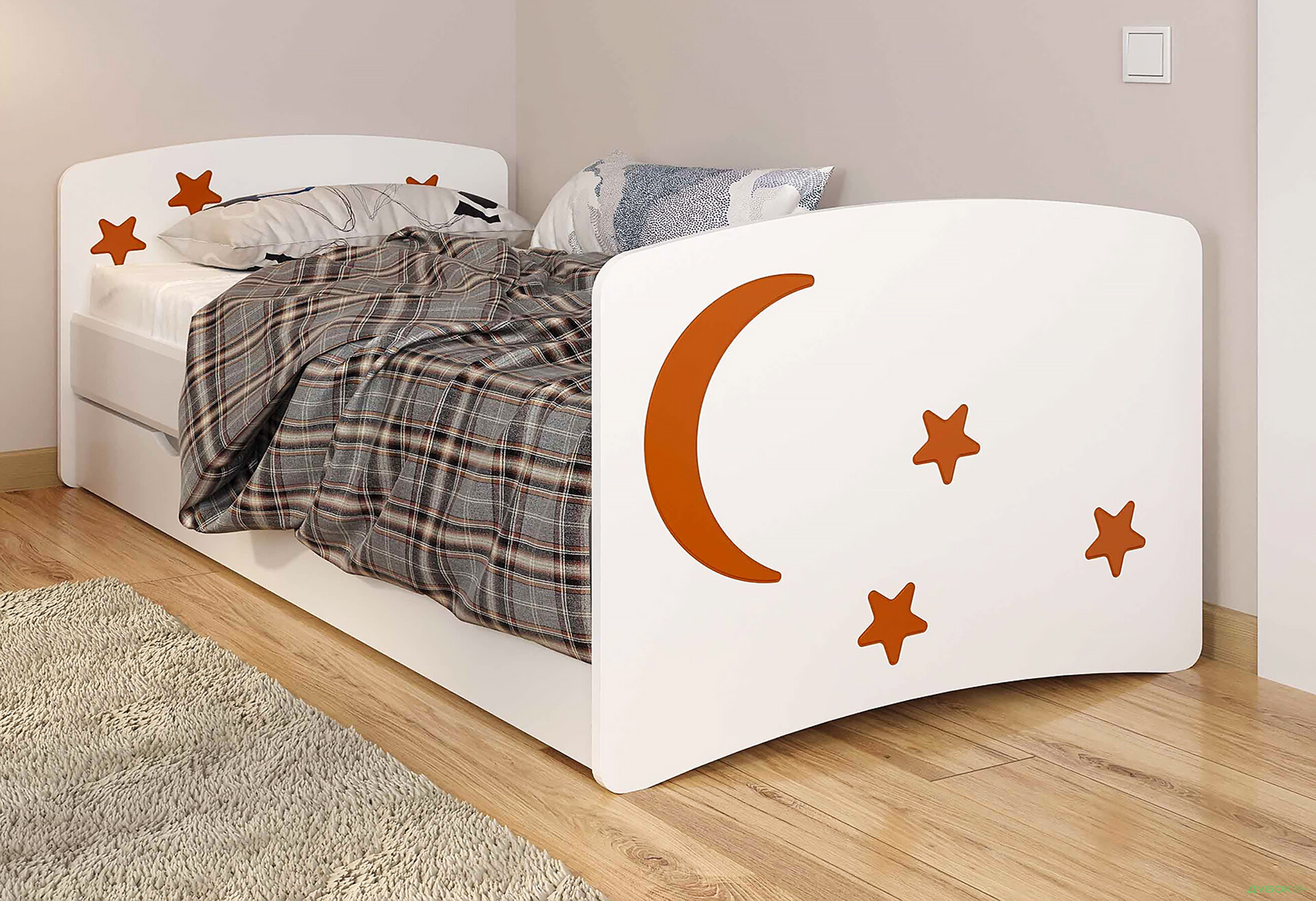 Зображення 5 - Ліжко МДФ 80х170 + ящик та ламелі Viorina-Deko