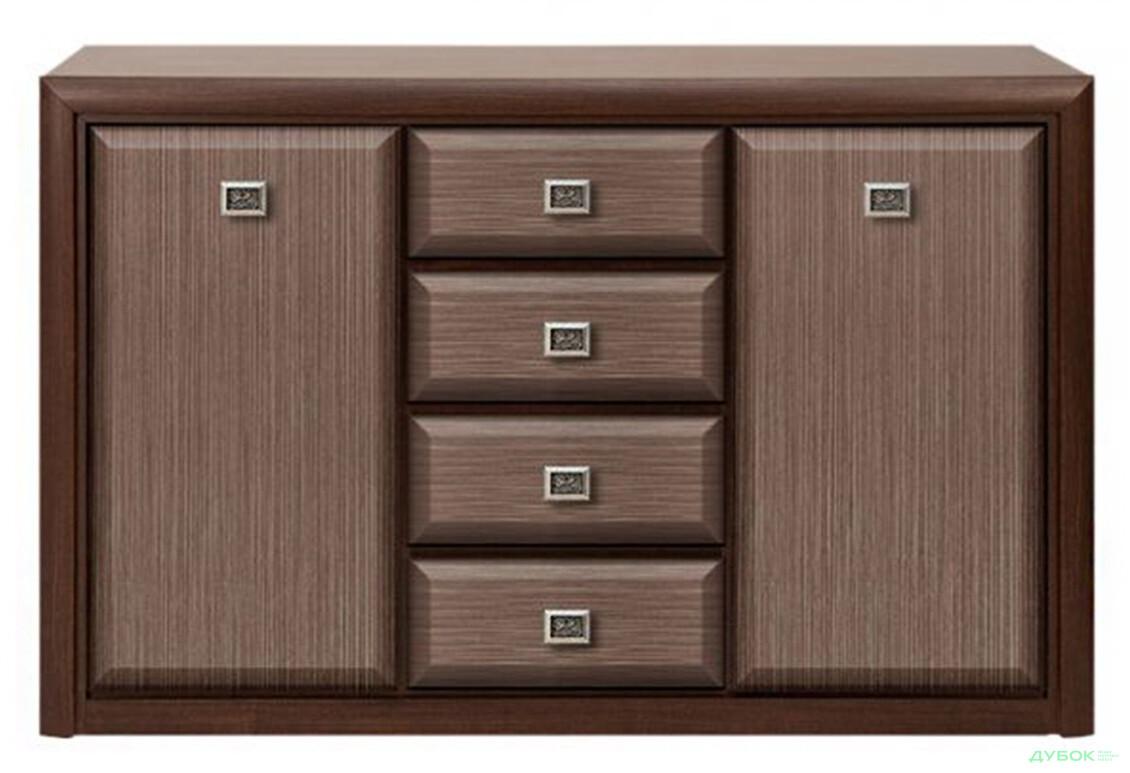Комод Гербор Коен МДФ 2-дверний з 4 шухлядами 150 см Венге магія/Штрокс - Зображення 3 Зображення 3 - Комод Гербор Коен МДФ 2-дверний з 4 шухлядами 150 см Венге магія/Штрокс