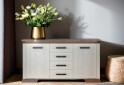 Комод Гербор Марсель 2-дверний з 4 шухлядами 166 см Ясен сніжний/Дуб сонома трюфель - Зображення 2 Зображення 2 - Комод Гербор Марсель 2-дверний з 4 шухлядами 166 см Ясен сніжний/Дуб сонома трюфель