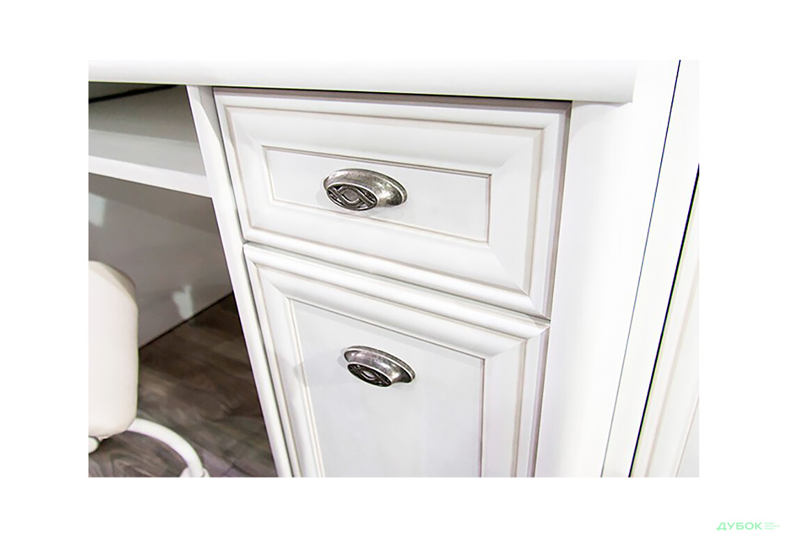 Стіл письмовий Гербор Салерно 120x65 см з тумбою, шухлядою і полицею, білий - Зображення 2 Зображення 2 - Стіл письмовий Гербор Салерно 120x65 см з тумбою, шухлядою і полицею, білий