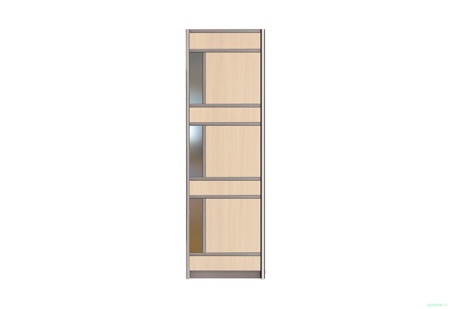 Изображение 4 - Фасад Комби №10 L ДСП с зеркалом 710 Шкаф-купе 2D 1500