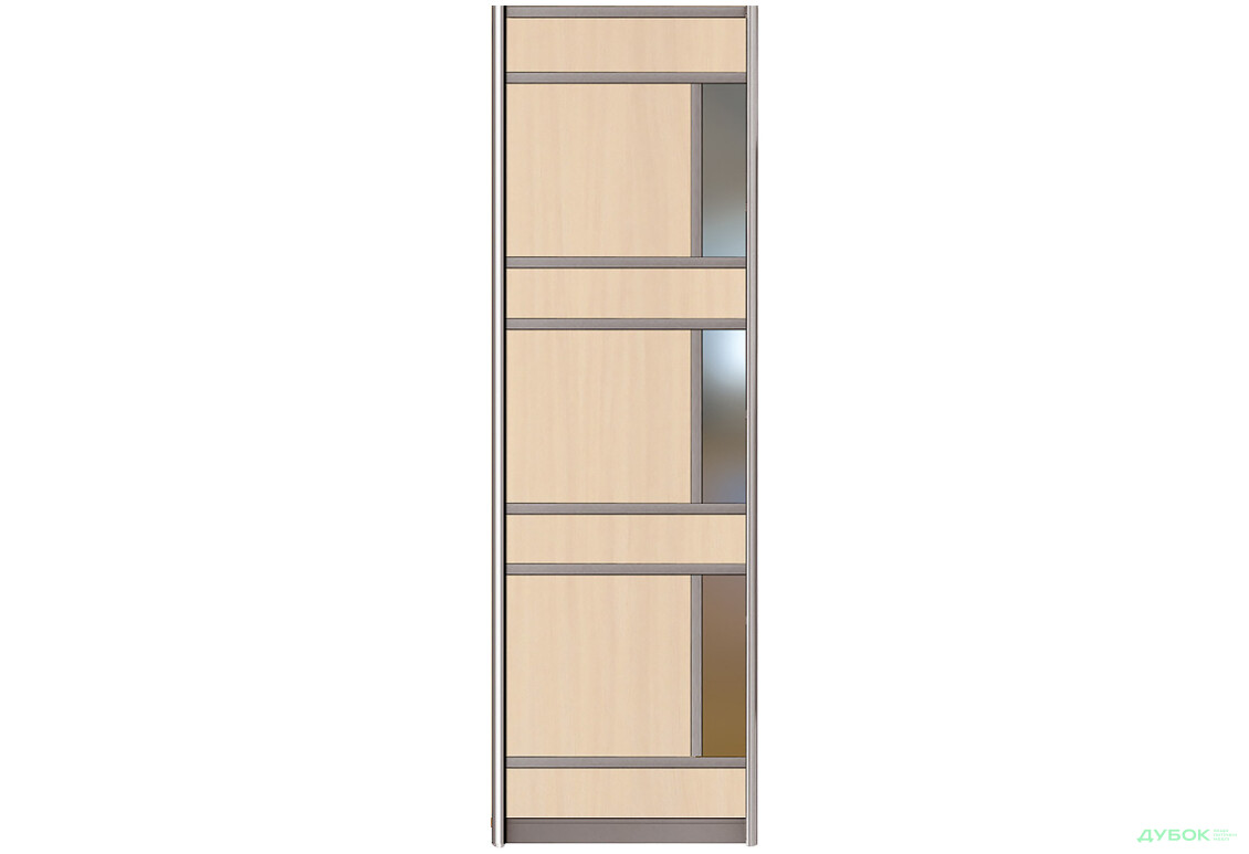 Зображення 4 - Фасад Комбі №10 L ДСП з дзеркалом 570 Шафа-купе 3D 1800 MebelStar