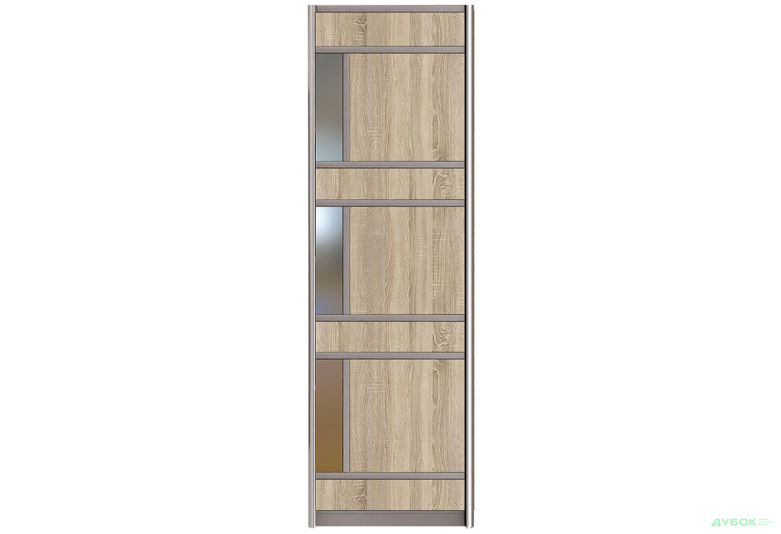 Фасад Комбі №10 P ДСП з дзеркалом 640 Шафа-купе 3D 2000 MebelStar