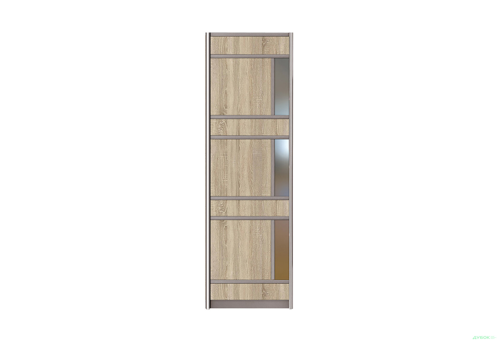 Изображение 5 - Фасад Комби №10 P ДСП с зеркалом 670 Шкаф-купе 3D 2100
