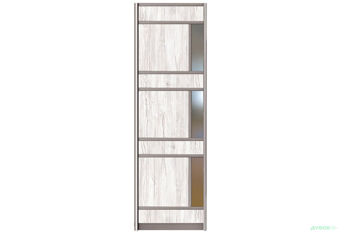 Зображення 3 - Фасад Комбі №10 L ДСП з дзеркалом 870 Шафа-купе 3D 2700 MebelStar