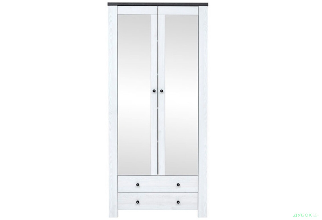 Зображення 3 - Шафа ВМК Антверпен ІІ (Амстердам) 2-дверна з 2 шухлядами 88 см Ясен сніжний/Дуб морений