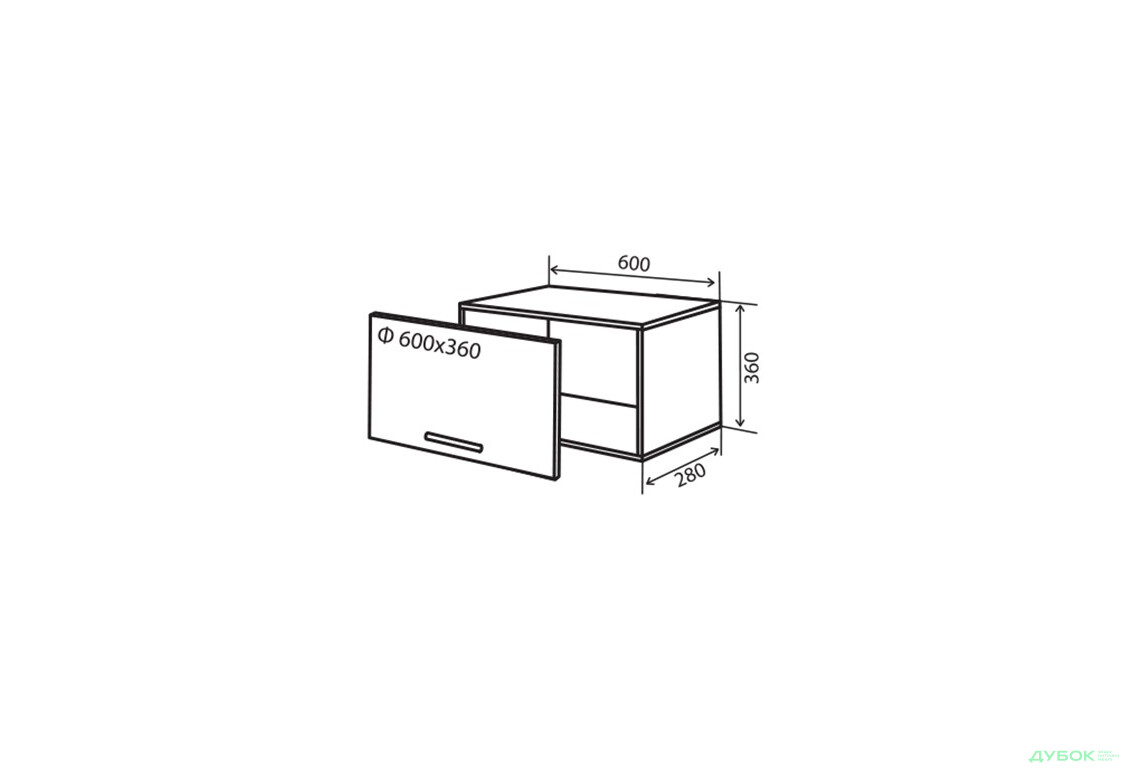 В10 Тумба низкая витрина 60 Модена Декор Вип-Мастер