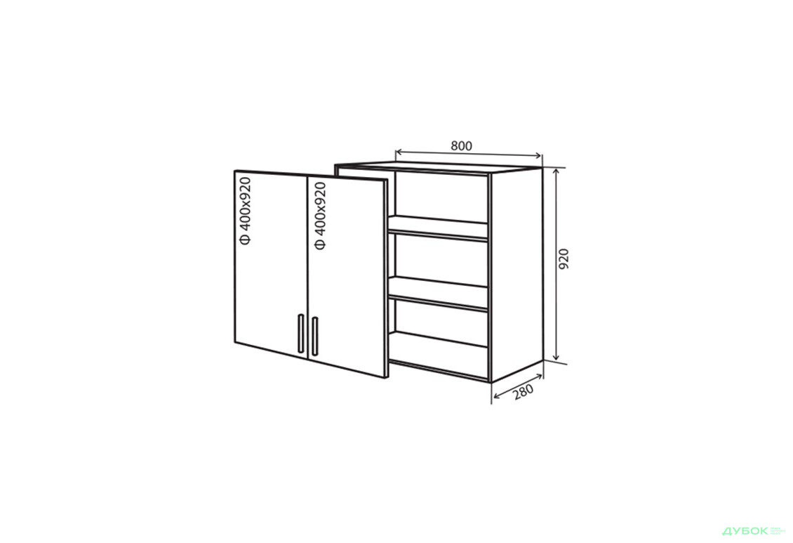 В48 Тумба 2Д 80 Модена Декор VIP-master