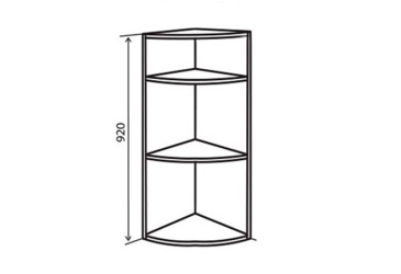 В56R Полки угловые 92 Модена Декор Вип-Мастер