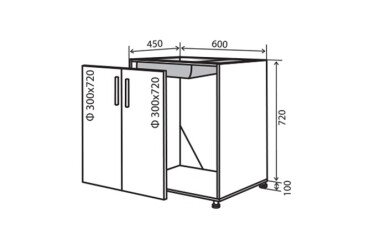 Н13 Тумба мойка 2Д 60 Модена Декор Вип-Мастер