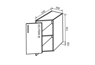 Н37 Тумба окончание Модена Декор Вип-Мастер