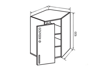 В54 Тумба 1Д 60 Витрина Модена Декор Люкс Вип-Мастер