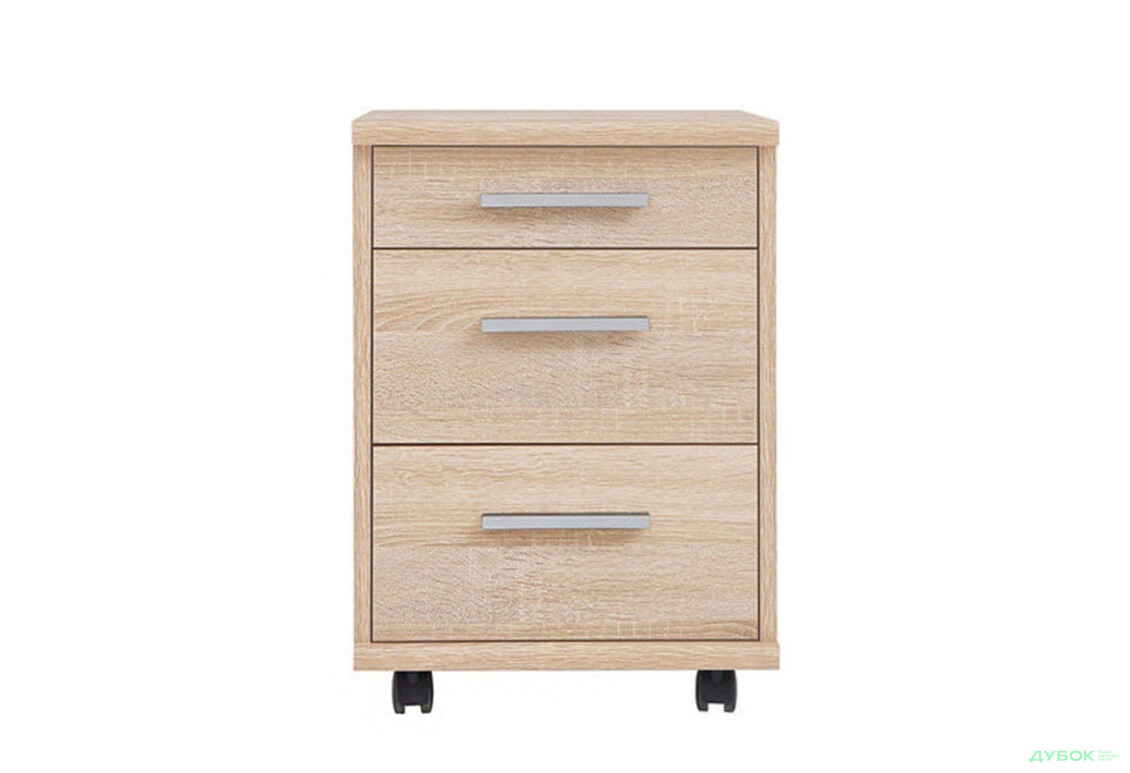 Тумба Gerbor холдинг Офис-Лайн KON на колесиках с 3 ящиками 40 см Дуб сонома - Изображение 1 Изображение 1 - Тумба Gerbor холдинг Офис-Лайн KON на колесиках с 3 ящиками 40 см Дуб сонома