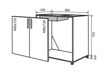 Н14 Тумба мийка 2Д 80 Модена Декор Люкс VIP-master