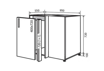 Н15 Заглушка мийка 1Д 95 Модена Декор Люкс VIP-master