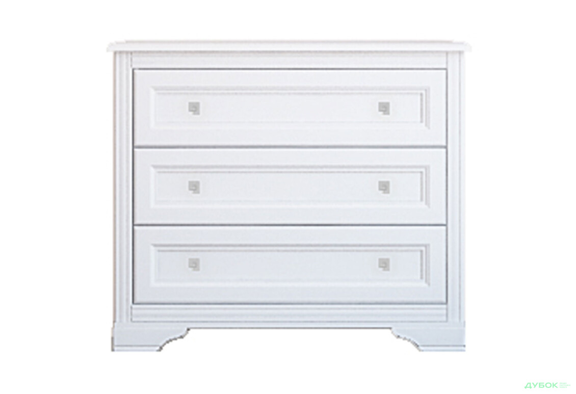 Комод Гербор Клео з 3 шухлядами 103 см Білий - Зображення 1 Зображення 1 - Комод Гербор Клео з 3 шухлядами 103 см Білий