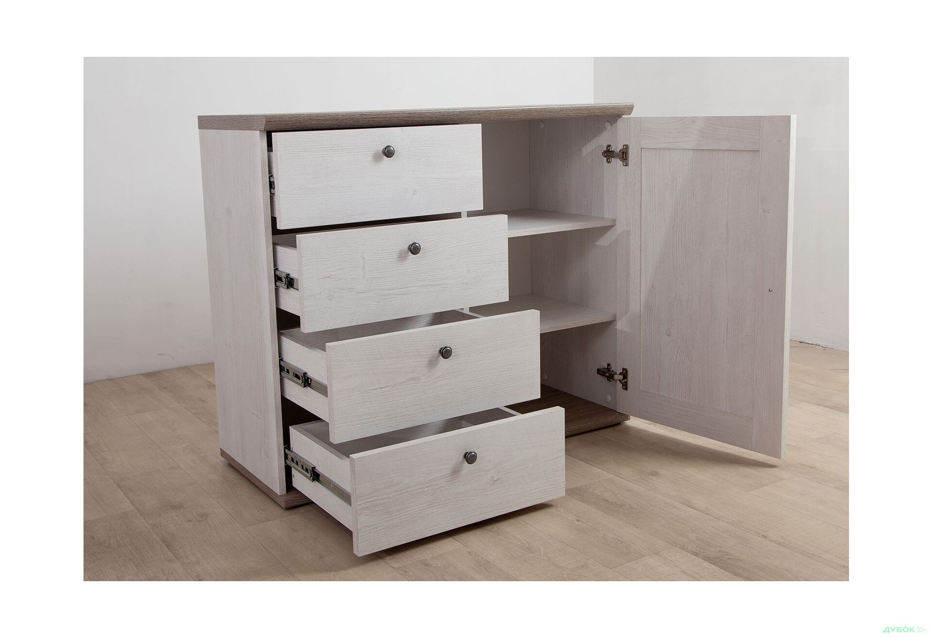 Комод Гербор Тина 1-дверный с 4 ящиками 103 см Сосна каньон - Изображение 8 Изображение 8 - Комод Гербор Тина 1-дверный с 4 ящиками 103 см Сосна каньон