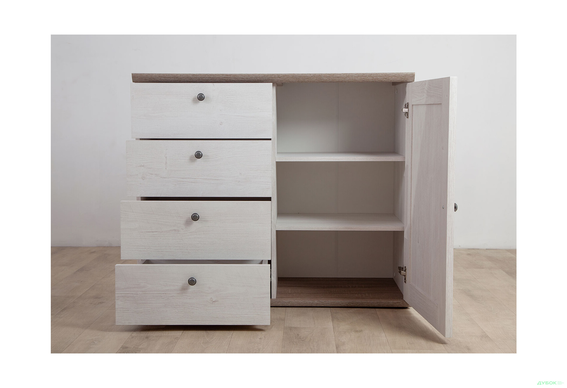 Комод Гербор Тина 1-дверный с 4 ящиками 103 см Сосна каньон - Изображение 10 Изображение 10 - Комод Гербор Тина 1-дверный с 4 ящиками 103 см Сосна каньон