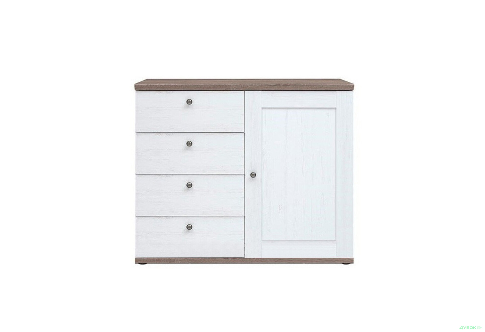 Комод Гербор Тина 1-дверный с 4 ящиками 103 см Сосна каньон - Изображение 1 Изображение 1 - Комод Гербор Тина 1-дверный с 4 ящиками 103 см Сосна каньон