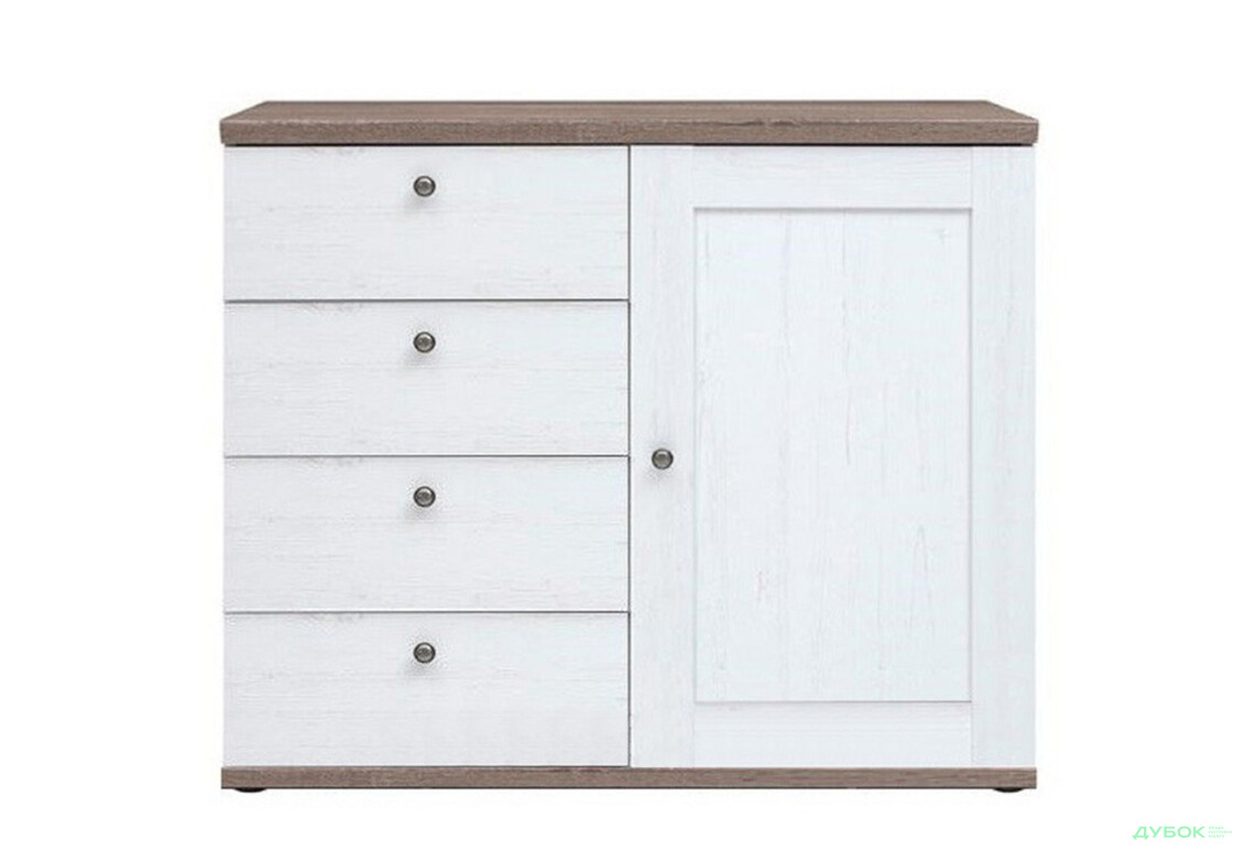 Комод Гербор Тина 1-дверный с 4 ящиками 103 см Сосна каньон - Изображение 1 Изображение 1 - Комод Гербор Тина 1-дверный с 4 ящиками 103 см Сосна каньон