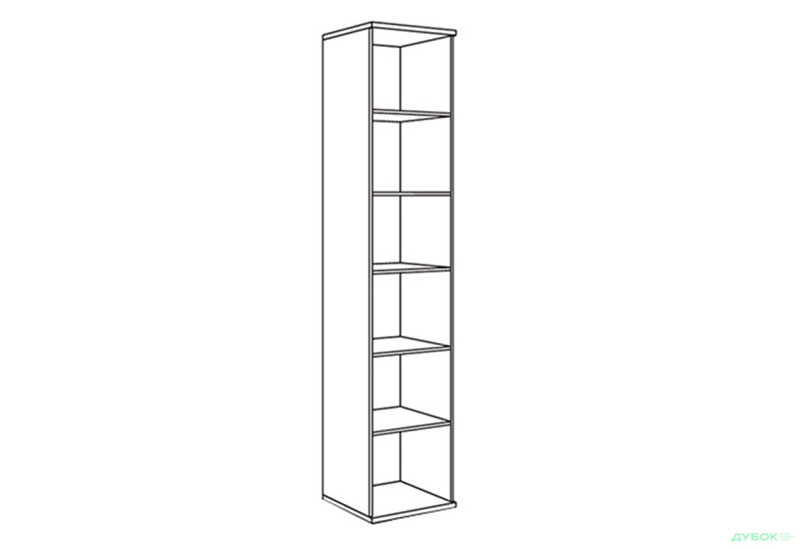 Зображення 2 - Шафа-пенал Гербор Тіна закритий 49 см Сосна каньйон/Дуб сонома трюфель