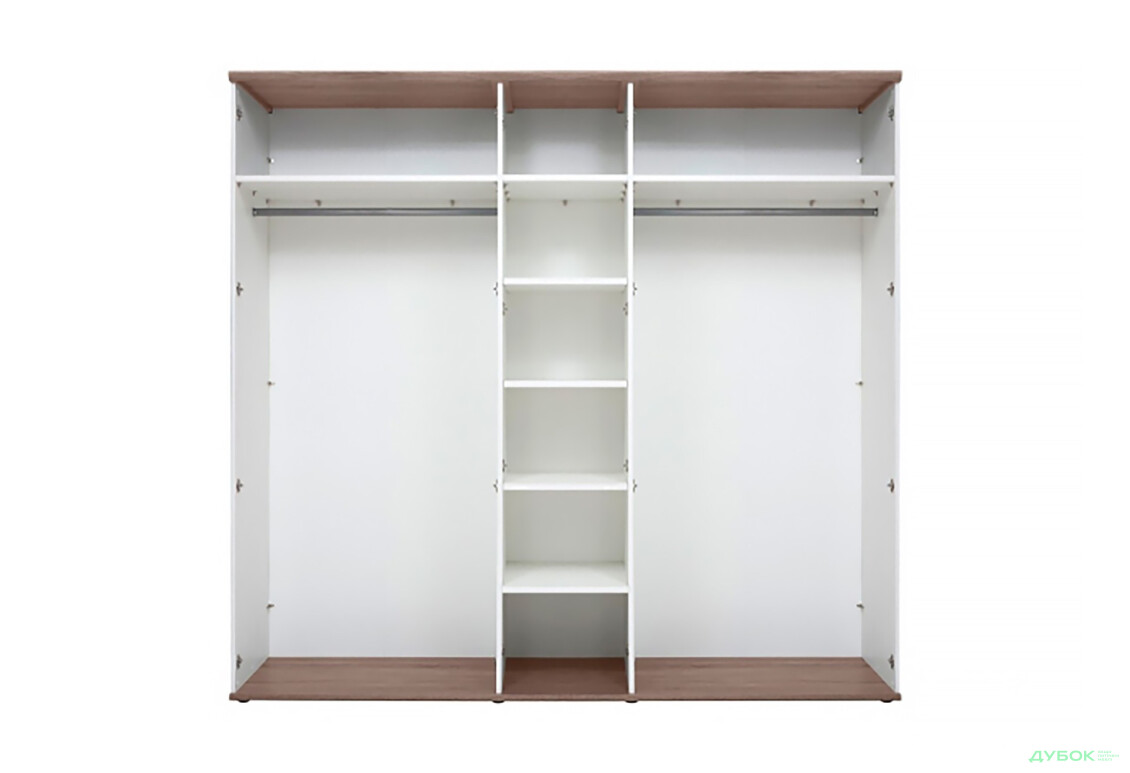 Шафа Гербор Тіна 5-дверна 242 см Сосна каньйон/Дуб сонома трюфель - Зображення 3 Зображення 3 - Шафа Гербор Тіна 5-дверна 242 см Сосна каньйон/Дуб сонома трюфель