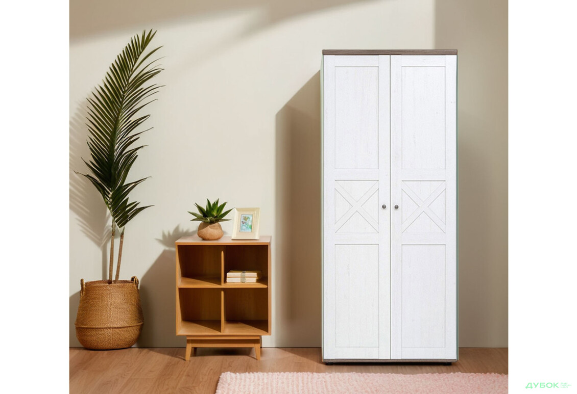 Шафа платтяна Гербор Тіна 2-дверна 97 см Сосна каньйон/Дуб сонома трюфель - Зображення 3 Зображення 3 - Шафа платтяна Гербор Тіна 2-дверна 97 см Сосна каньйон/Дуб сонома трюфель