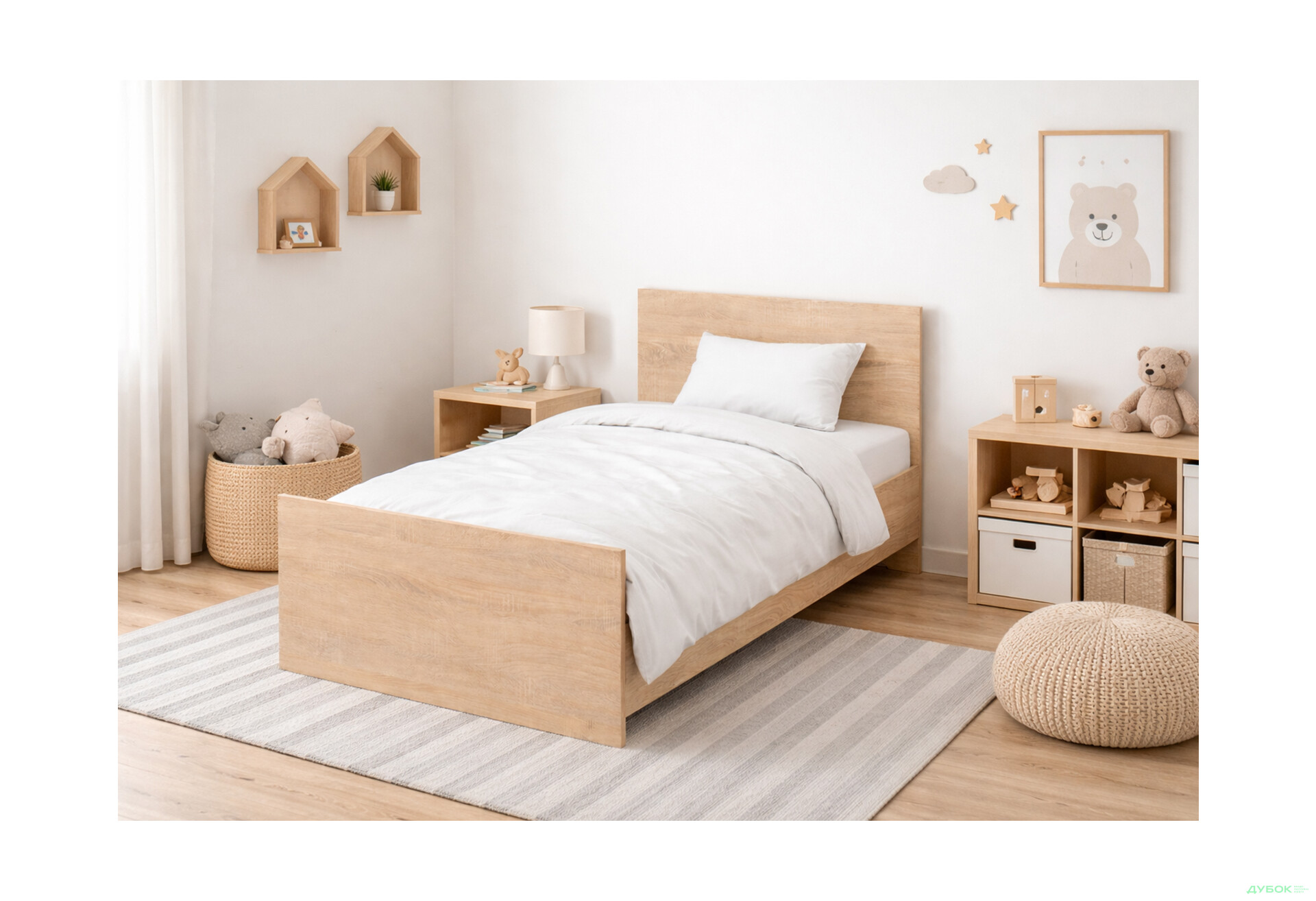 Зображення 2 - Ліжко Гербор Непо (без вкладу) 90х200 см, дуб сонома 