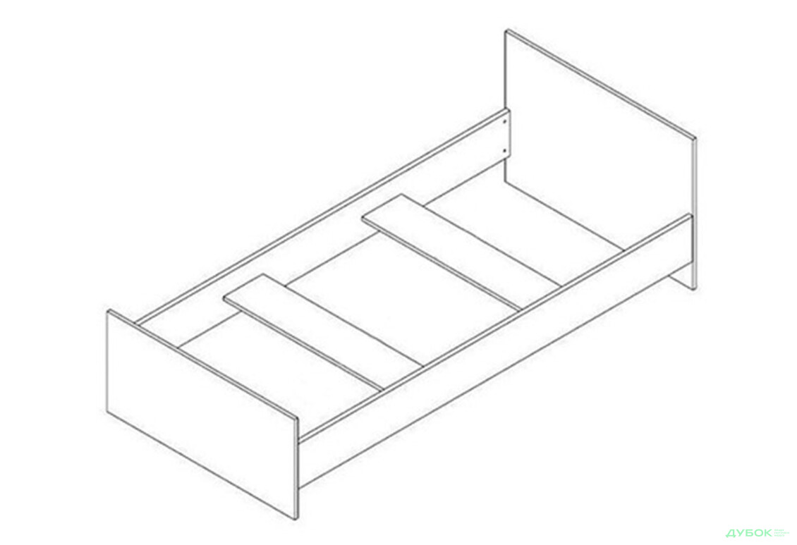 Ліжко Гербор Непо (без вкладу) 90х200 см, дуб сонома  - Зображення 3 Зображення 3 - Ліжко Гербор Непо (без вкладу) 90х200 см, дуб сонома