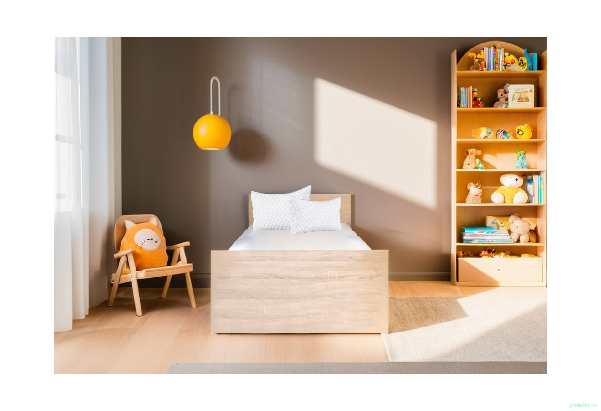 Ліжко Гербор Непо (без вкладу) 90х200 см, дуб сонома  - Зображення 2 Зображення 2 - Ліжко Гербор Непо (без вкладу) 90х200 см, дуб сонома