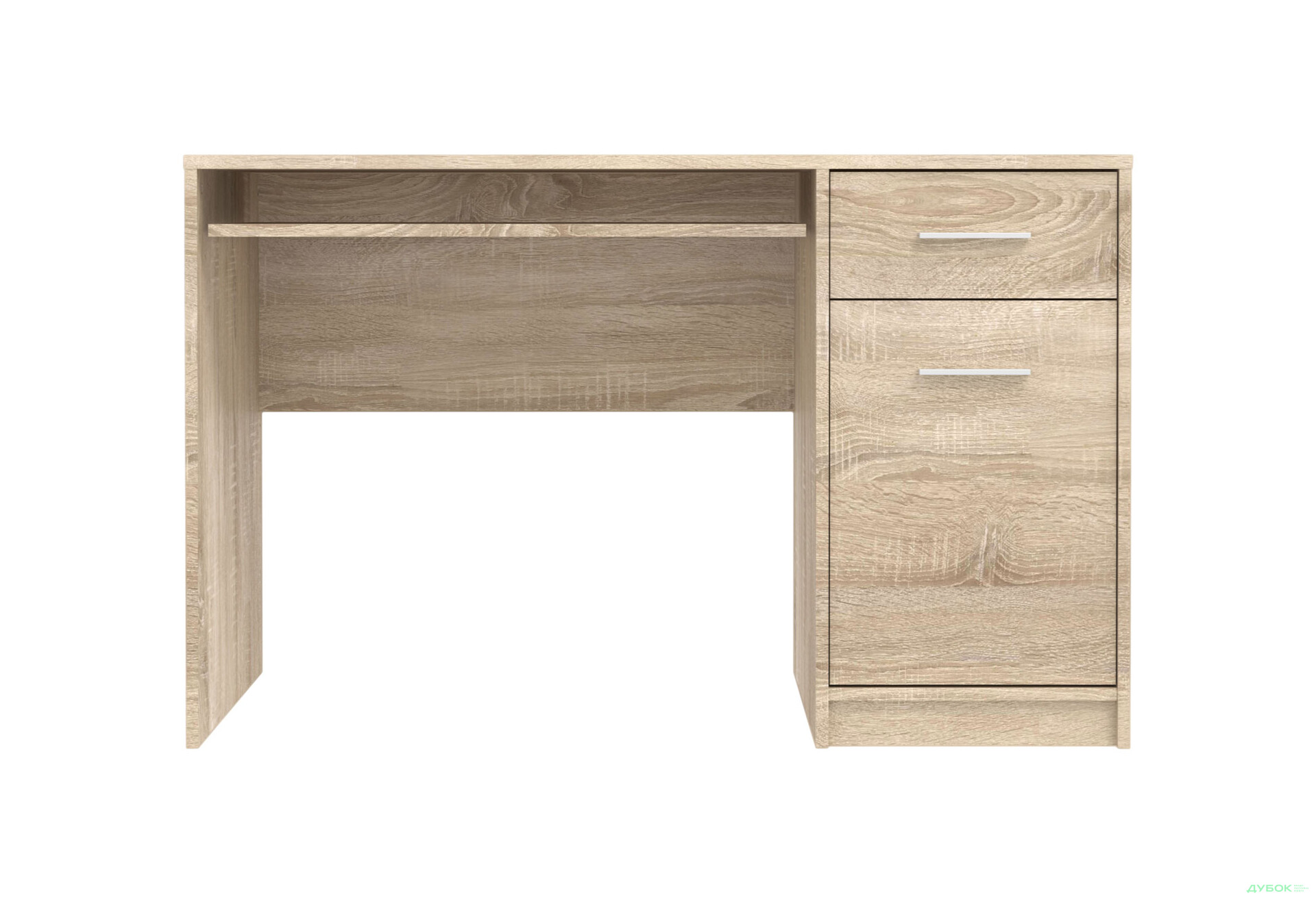 Стол письменный Gerbor холдинг Непо 120x59 см с тумбой, ящиком и полкой, дуб сонома - Изображение 1 Изображение 1 - Стол письменный Gerbor холдинг Непо 120x59 см с тумбой, ящиком и полкой, дуб сонома