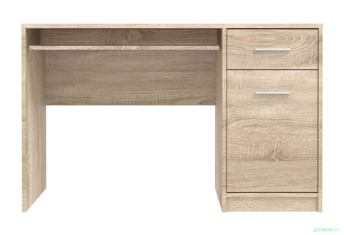 Стол письменный Gerbor холдинг Непо 120x59 см с тумбой, ящиком и полкой, дуб сонома - Изображение 1 Изображение 1 - Стол письменный Gerbor холдинг Непо 120x59 см с тумбой, ящиком и полкой, дуб сонома