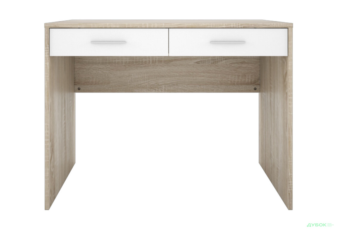Стіл письмовий Гербор Непо 100x59 см з шухлядами, дуб сонома/білий - Зображення 1 Зображення 1 - Стіл письмовий Гербор Непо 100x59 см з шухлядами, дуб сонома/білий