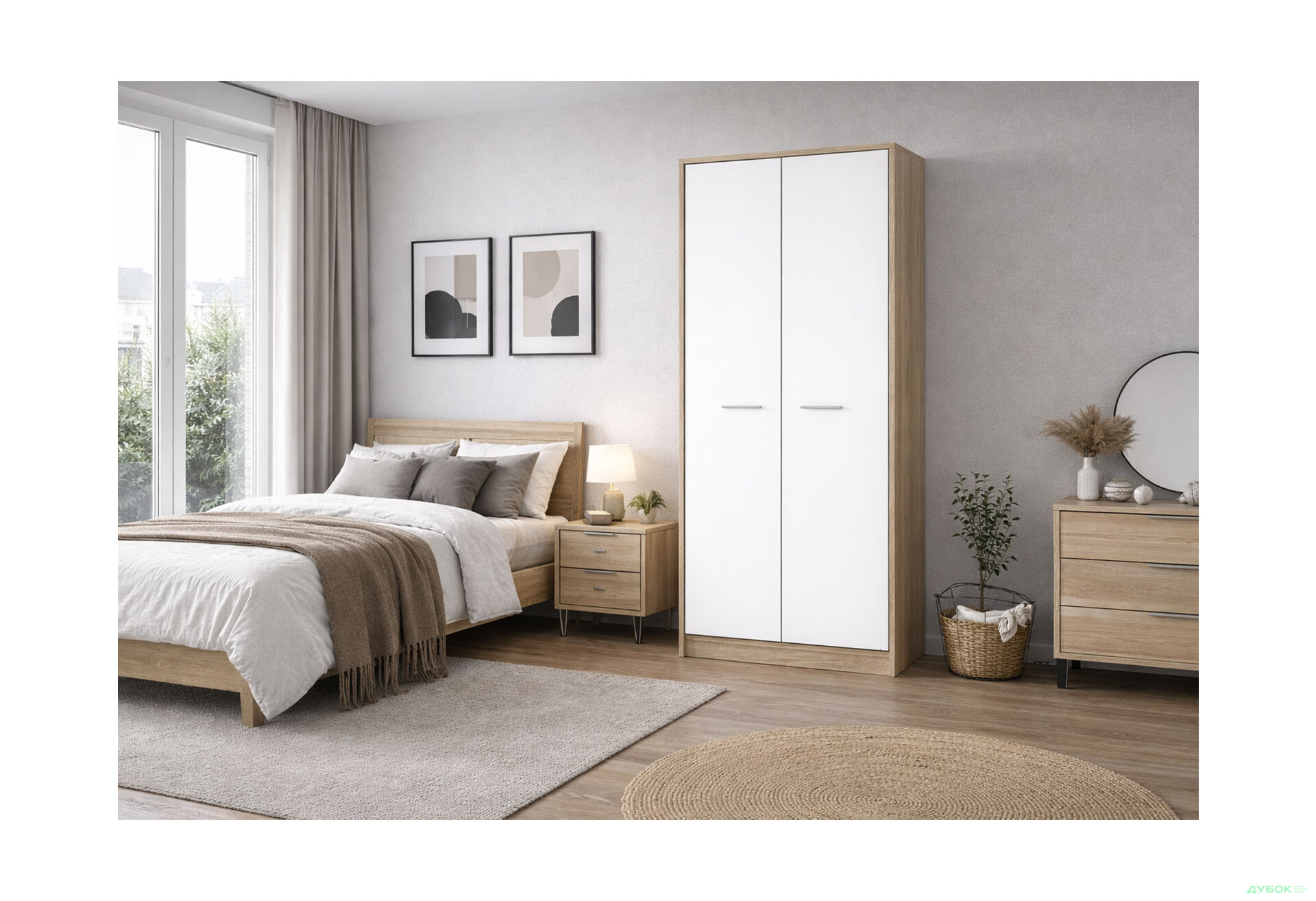 Зображення 2 - Шафа Гербор Непо 2-дверна 80 см