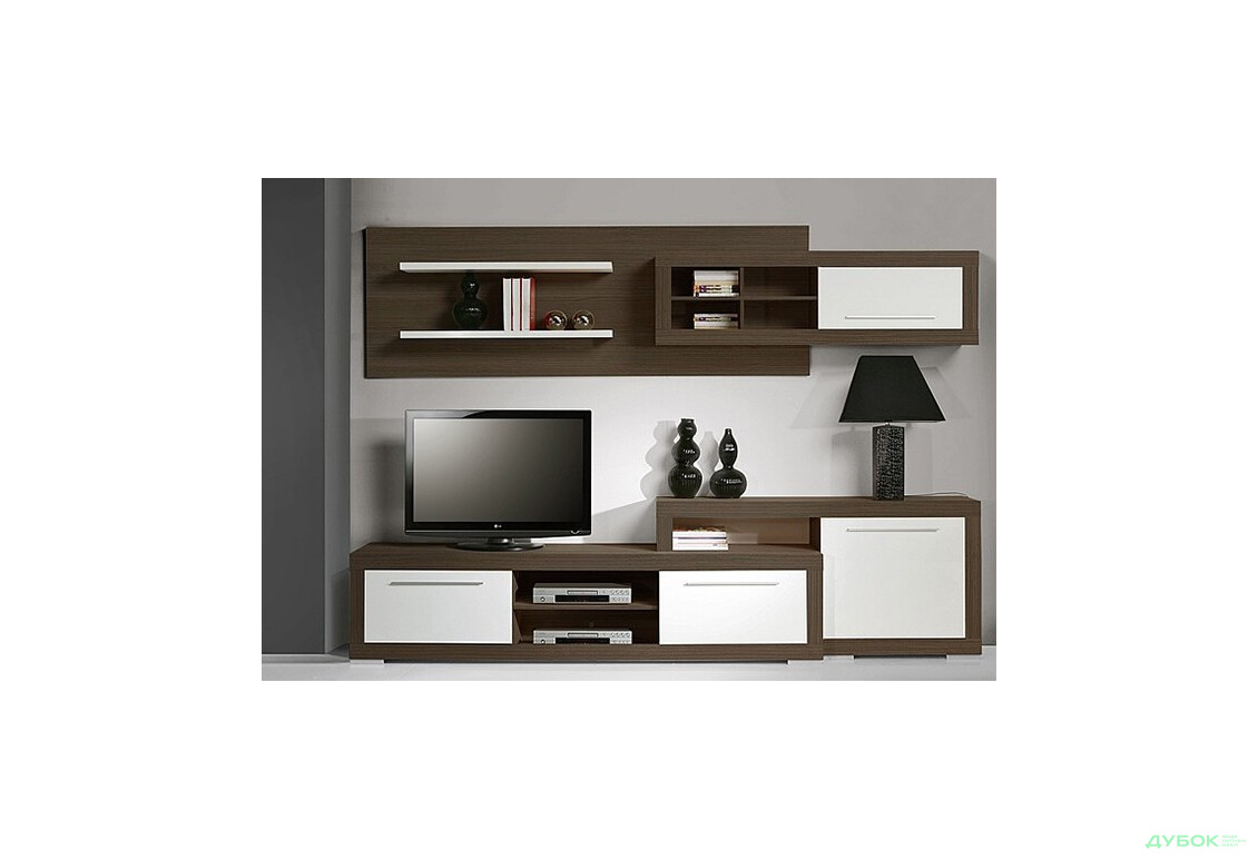 Вітальня УЦІНКА ЛаКрема (Дуб шоколадний / Білий) З пошкодженням VMV holding