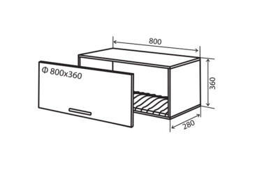 В17 Тумба низкая сушка 80 Модена Вип-Мастер