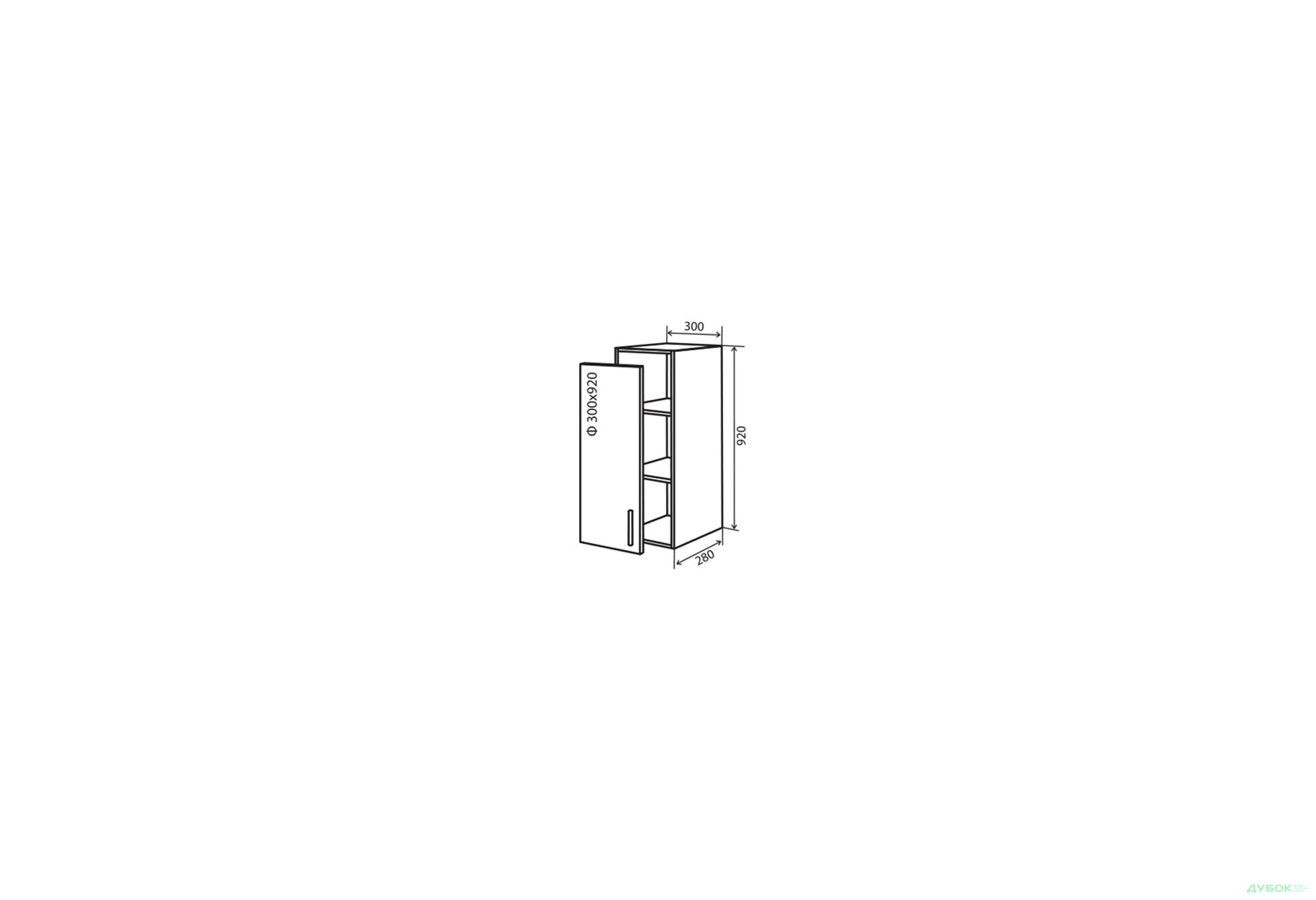 Изображение 1 - В42 Тумба 1Д 30 Витрина Модена Вип-Мастер