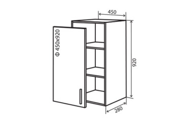 В44 Тумба 1Д 45 Модена Вип-Мастер