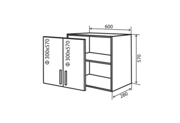 В53 Тумба 2Д 60 Модена Вип-Мастер